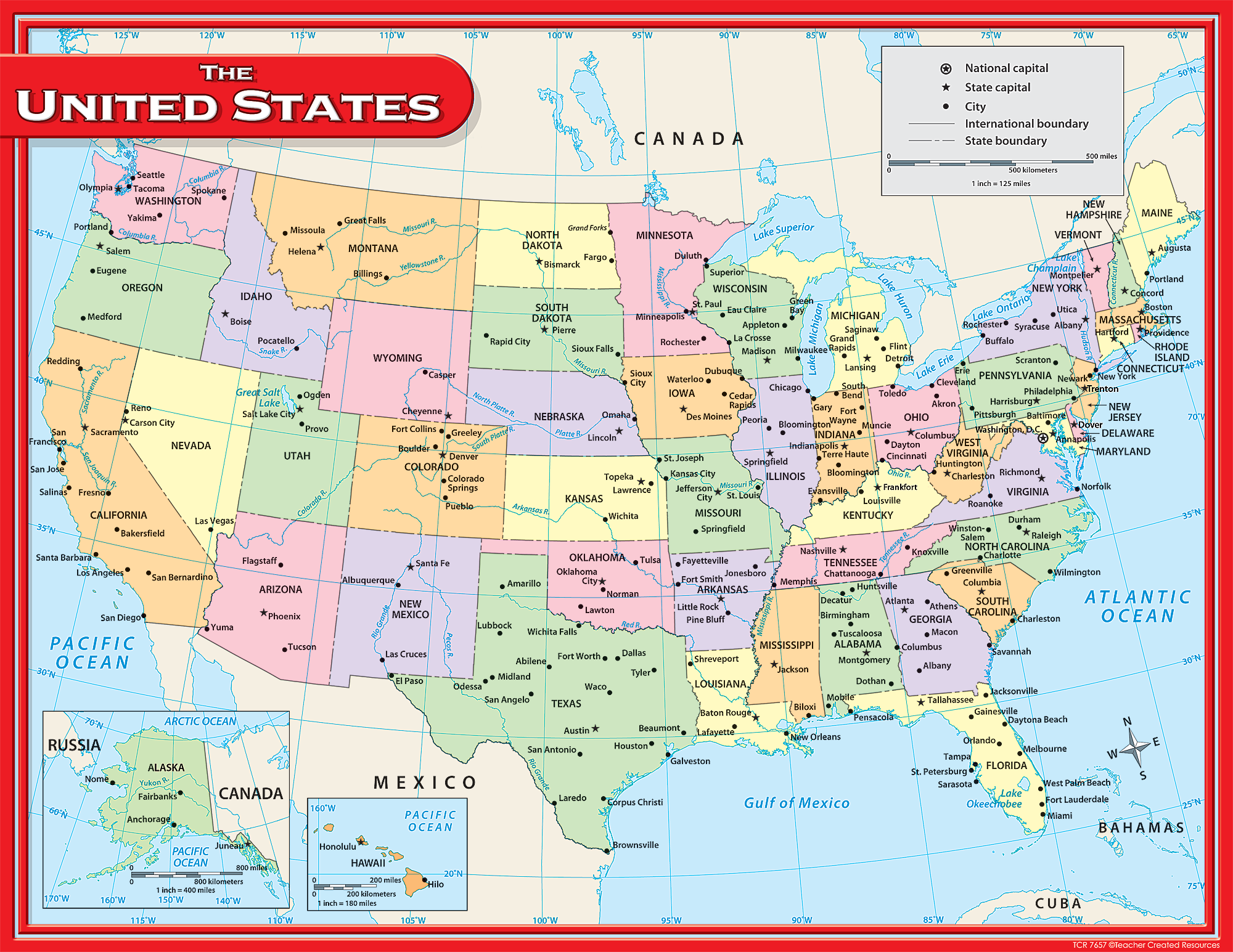 us map chart tcr7657 teacher created resources