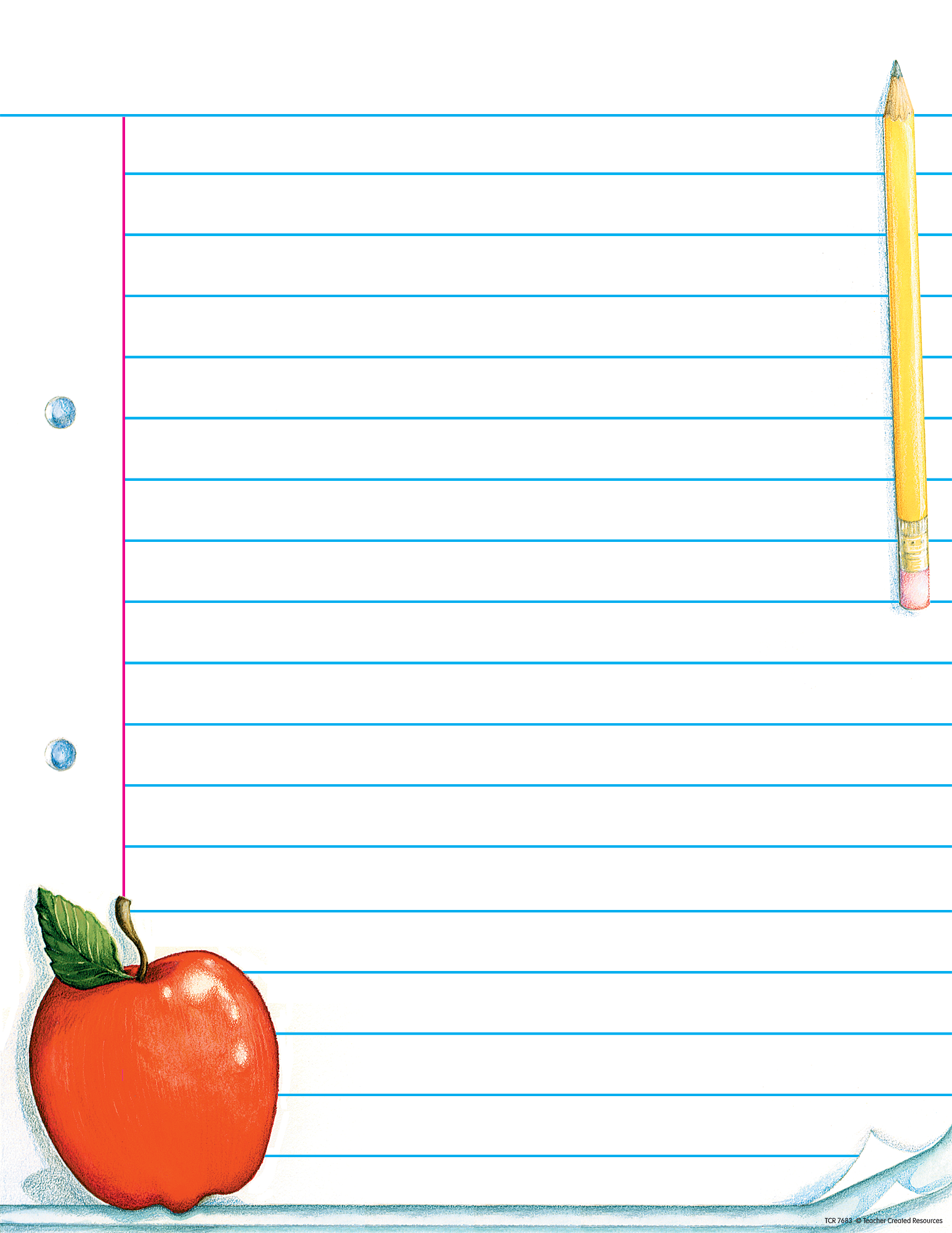 Notepad Paper Lined Chart