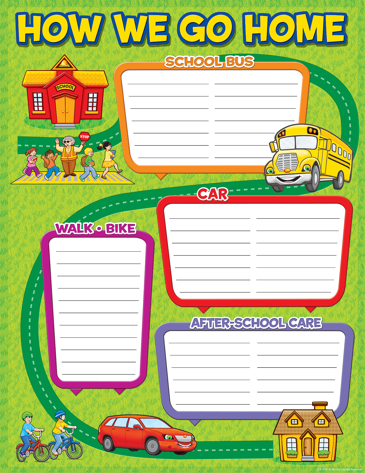 How We Go Home Chart - TCR7690 | Teacher Created Resources