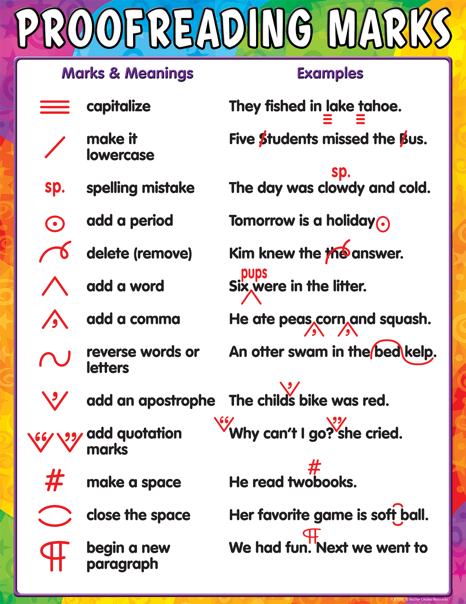 Proofreading Marks Printable