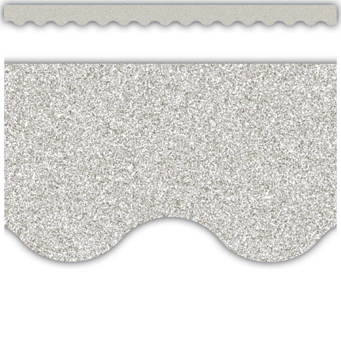 Silver Glitz Scalloped Border Trim - TCR77017 | Teacher Created Resources