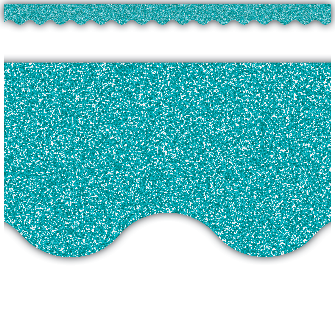 Teal Glitz Scalloped Border Trim - TCR77023 | Teacher Created Resources