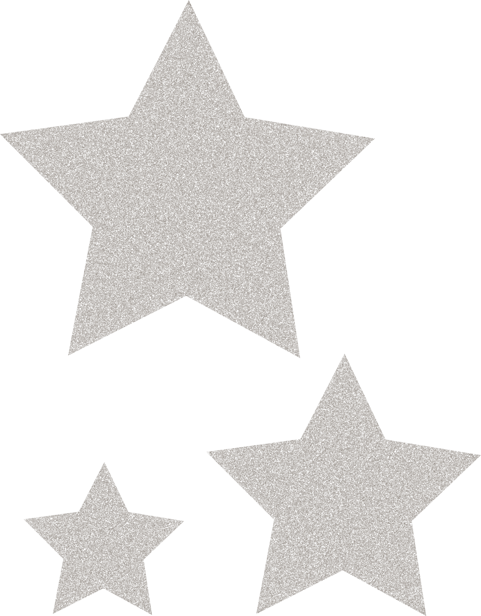Silver Glitz Stars Accents - Assorted Sizes