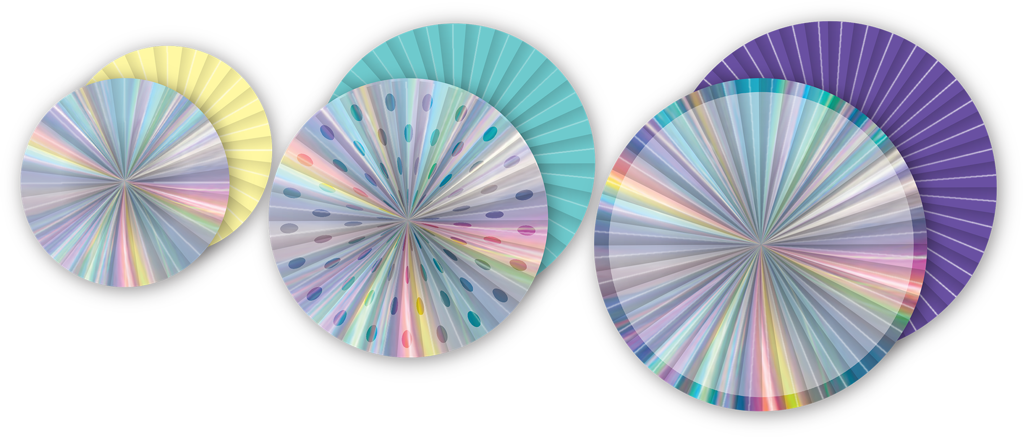 Iridescent Hanging Paper Fans TCR77028 Teacher Created Resources