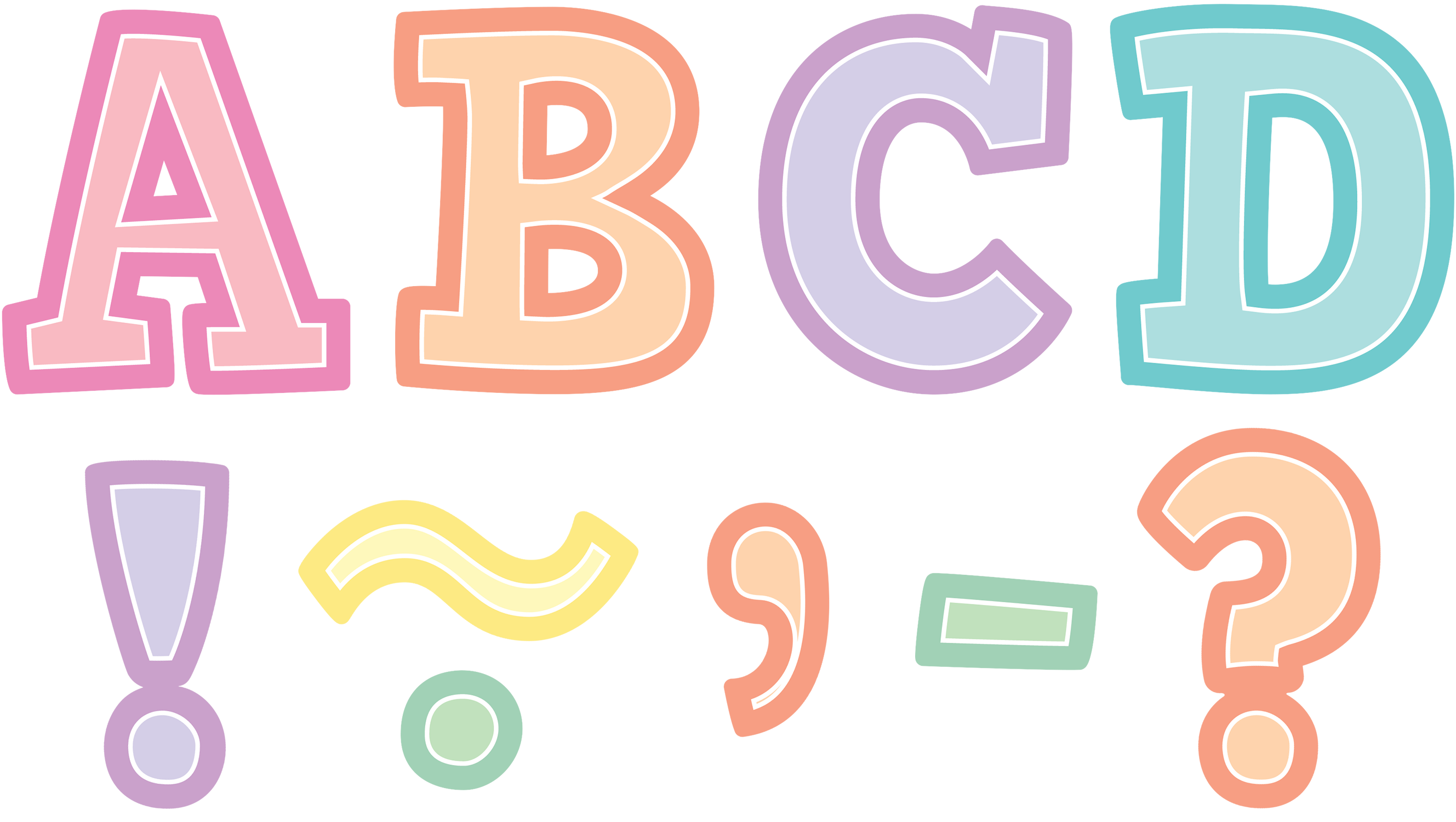Pastel Pop Bold Block 3" Magnetic Letters - TCR77055 | Teacher Resources