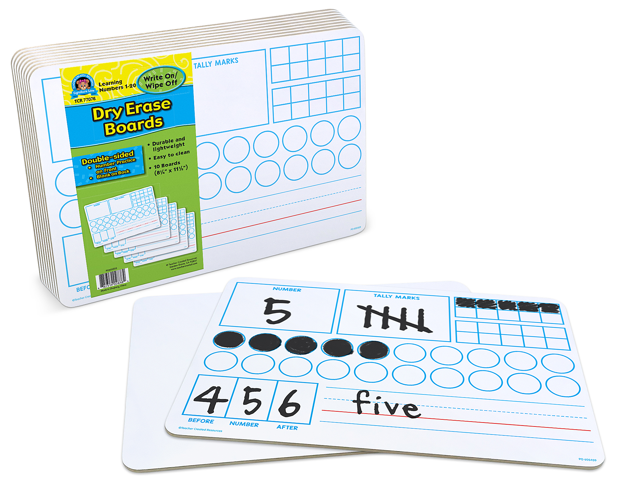 ᴺᴱᴺᴱページ Double-Sided Learning Numbers 1–20 Dry-Erase Boards