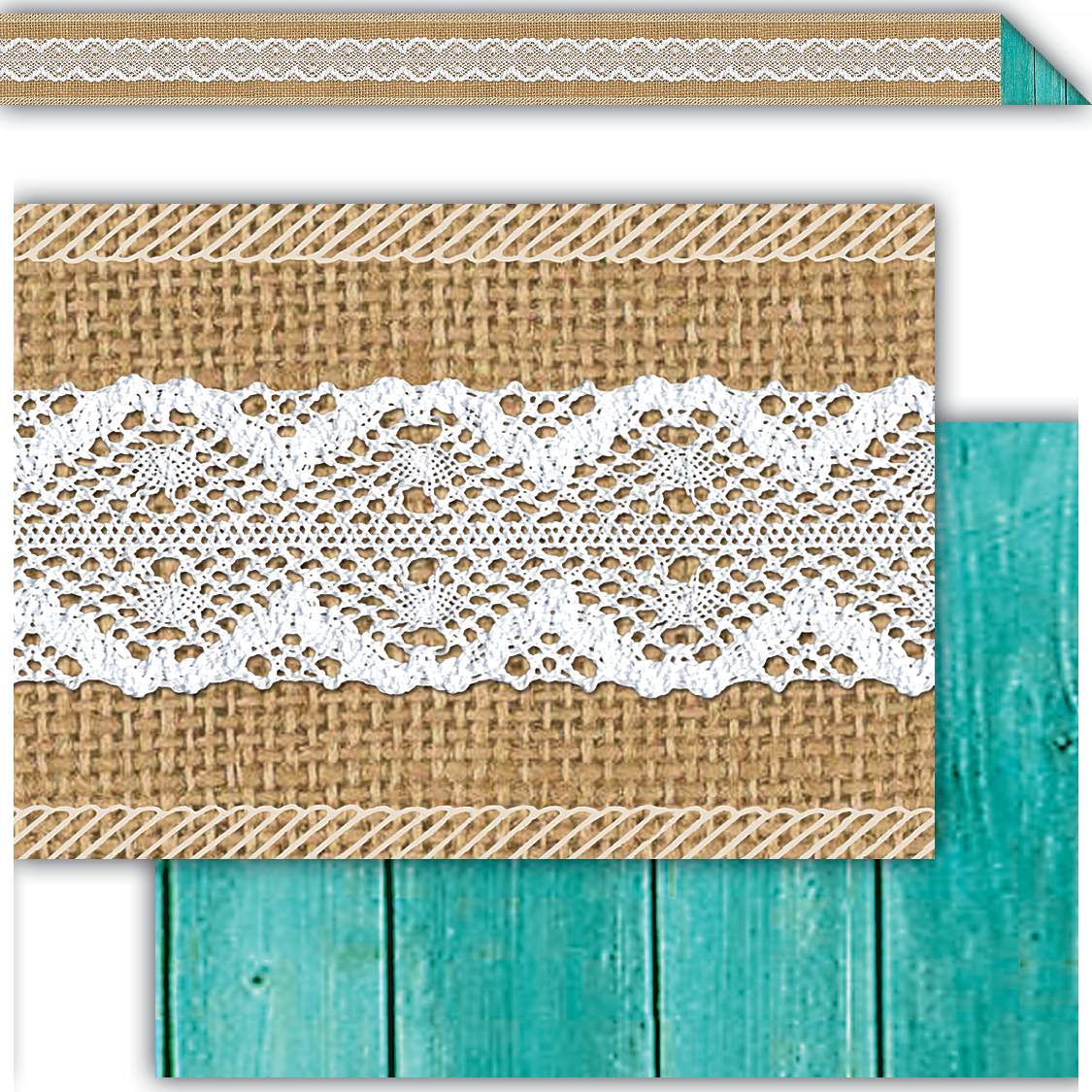 Teacher Created Resources Shabby Chic Double-Sided Border 77169 