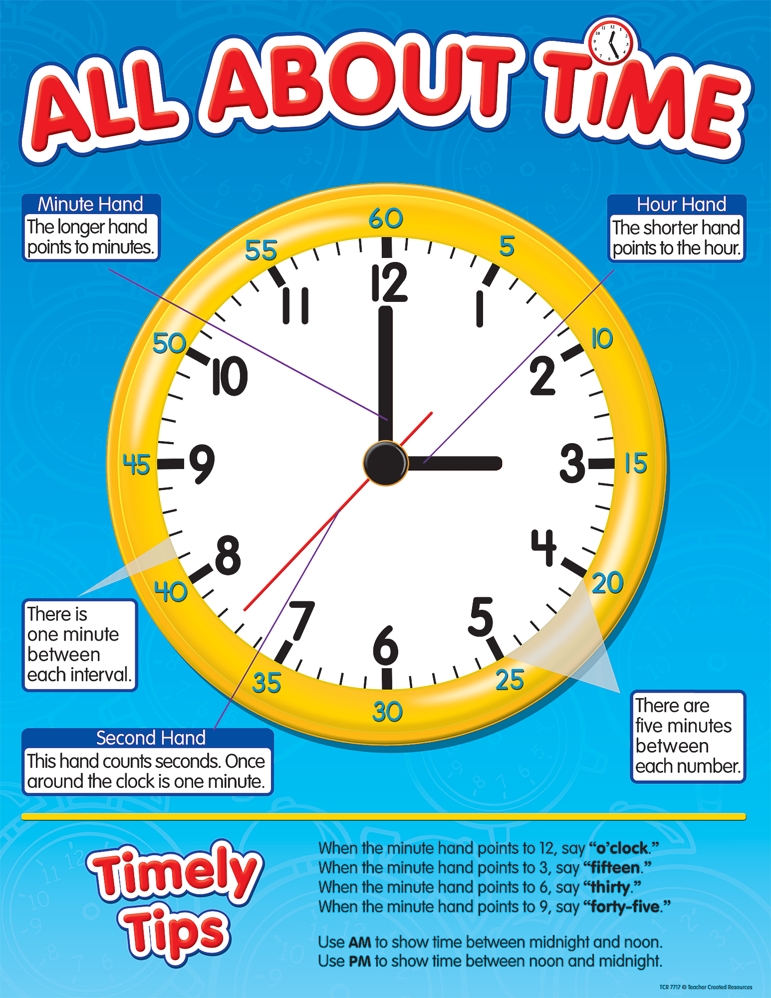 All About Time Chart TCR7717 Teacher Created Resources