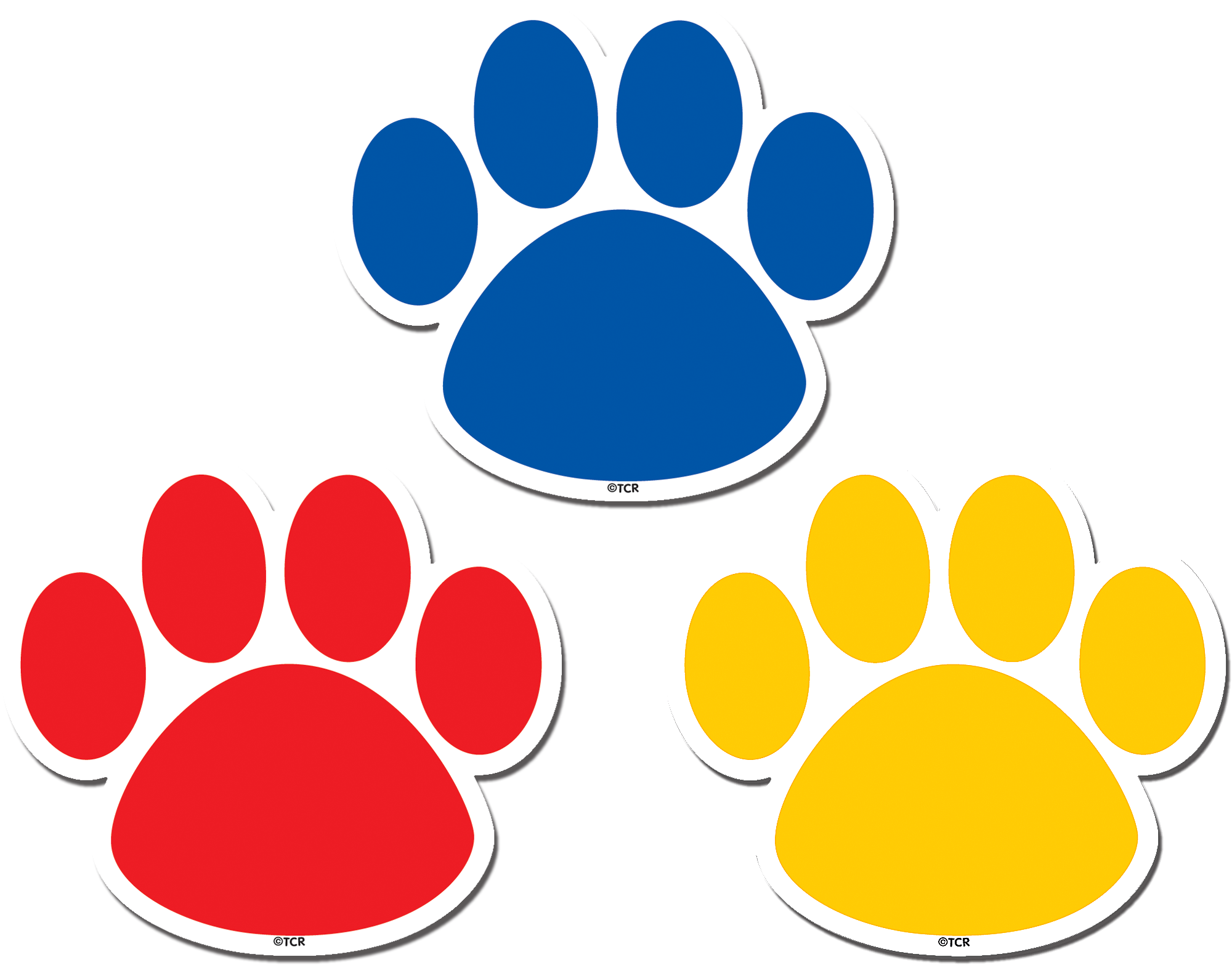 Colorful Paw Prints Magnetic Accents - TCR77207 | Teacher Created Resources