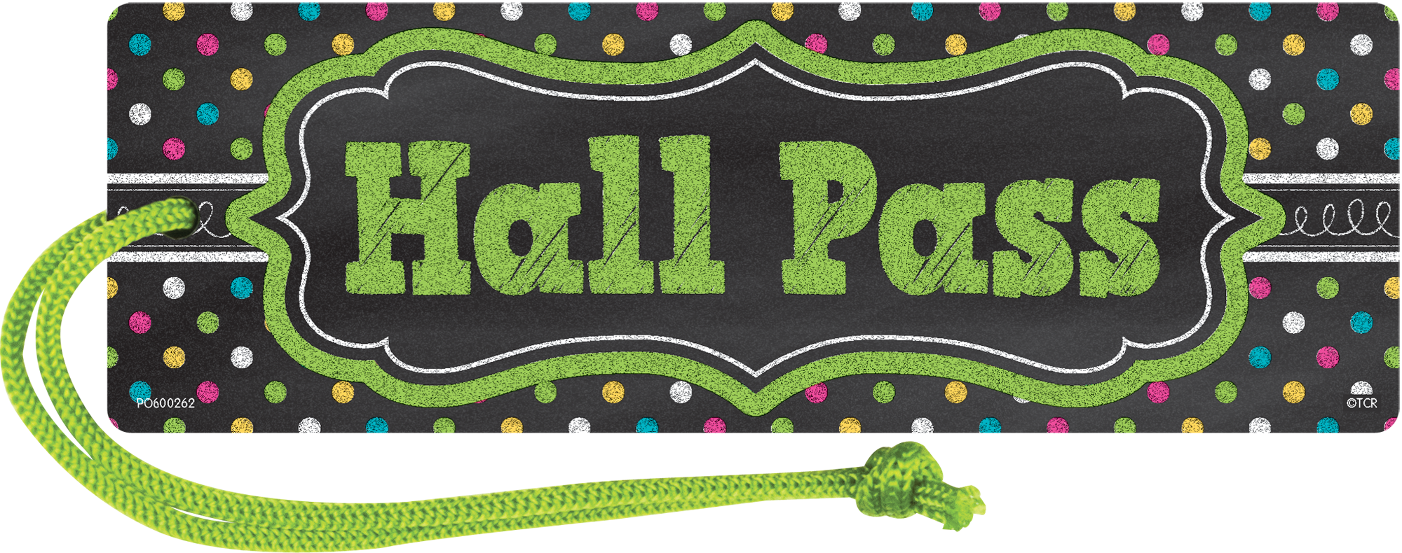 Chalkboard Brights Magnetic Hall Pass - TCR77276 | Teacher Created