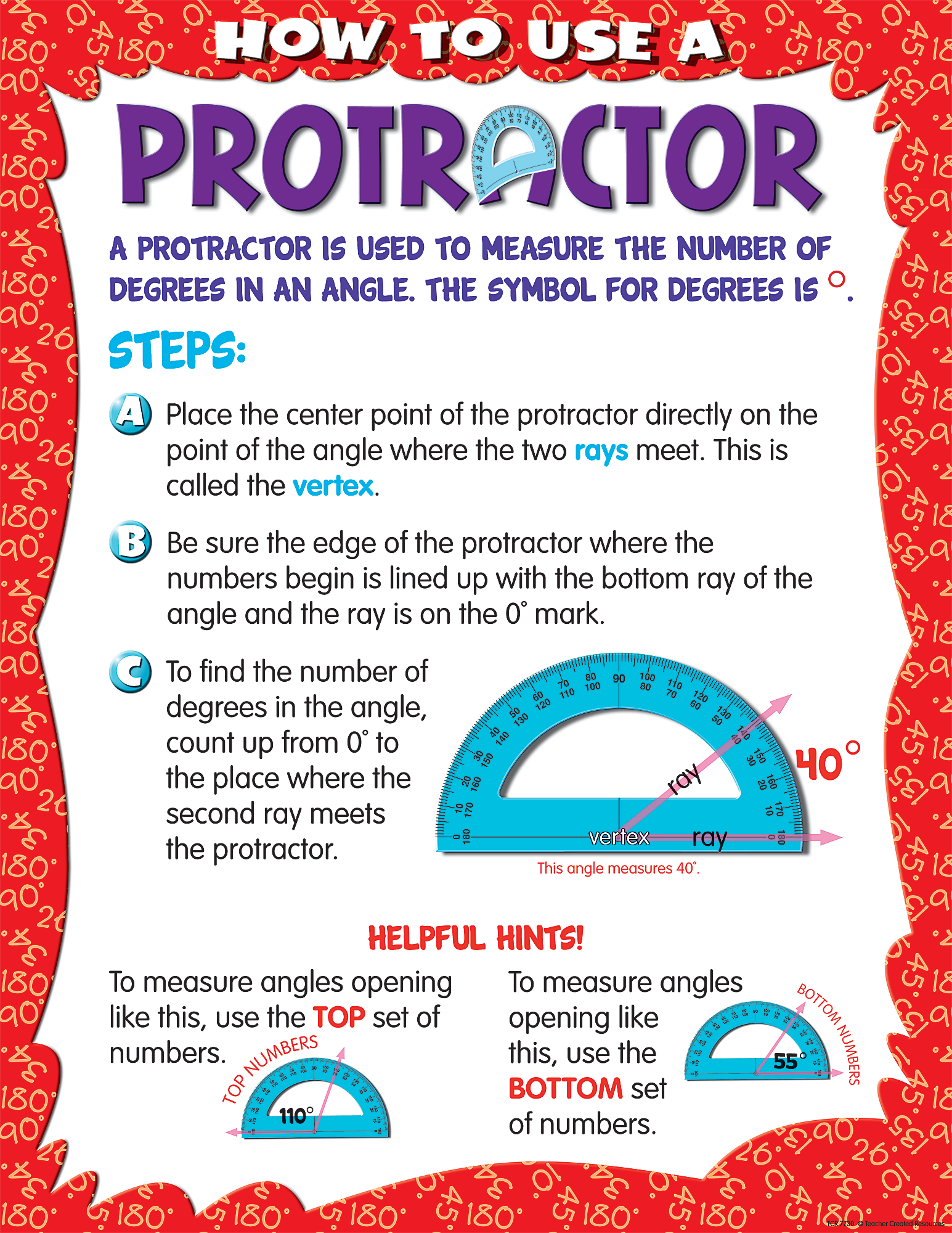 How to Use a Protractor Chart TCR7730 Teacher Created Resources