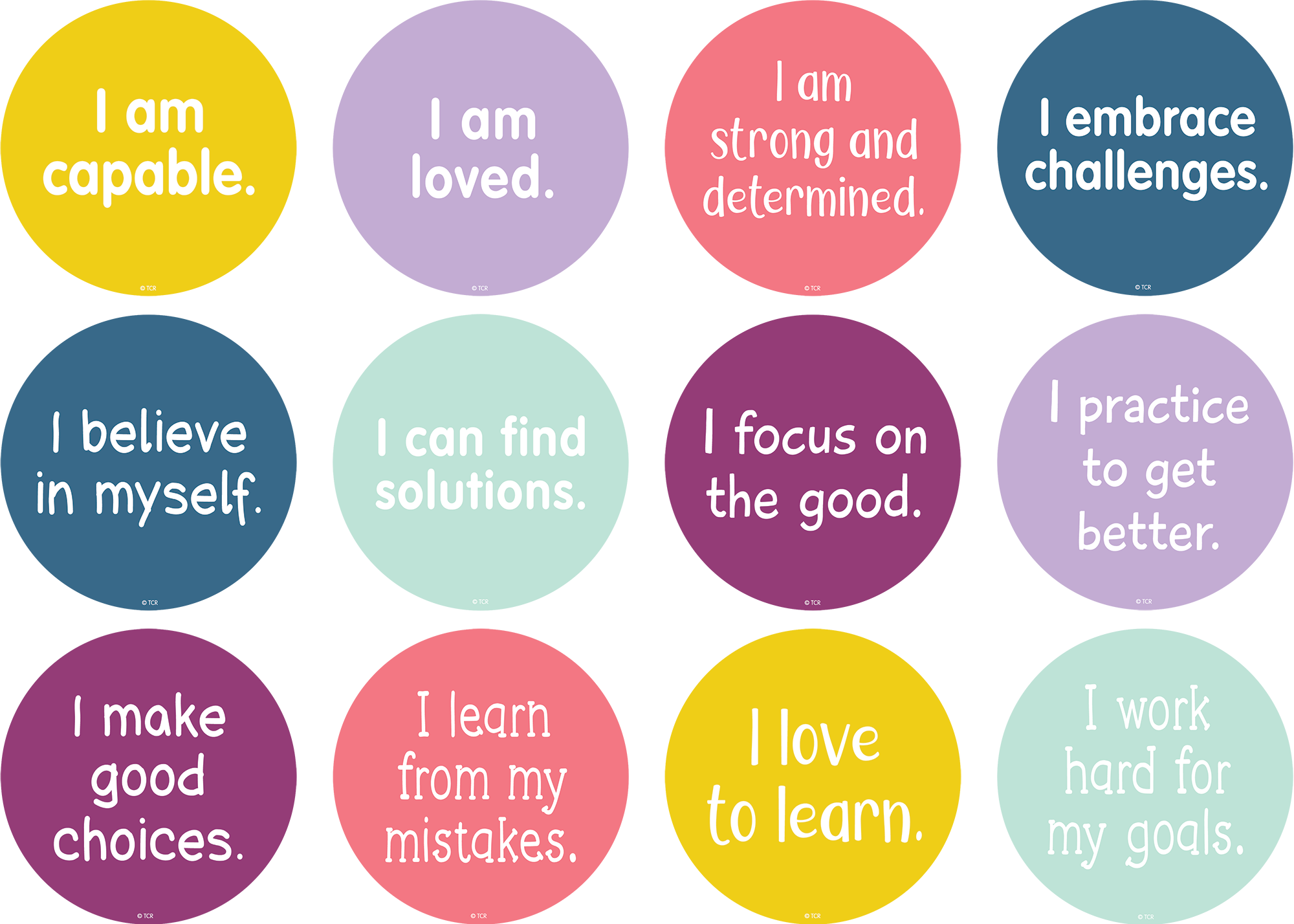 Spot On Positive Sayings Floor Markers, 4 - TCR77509, Teacher Created  Resources
