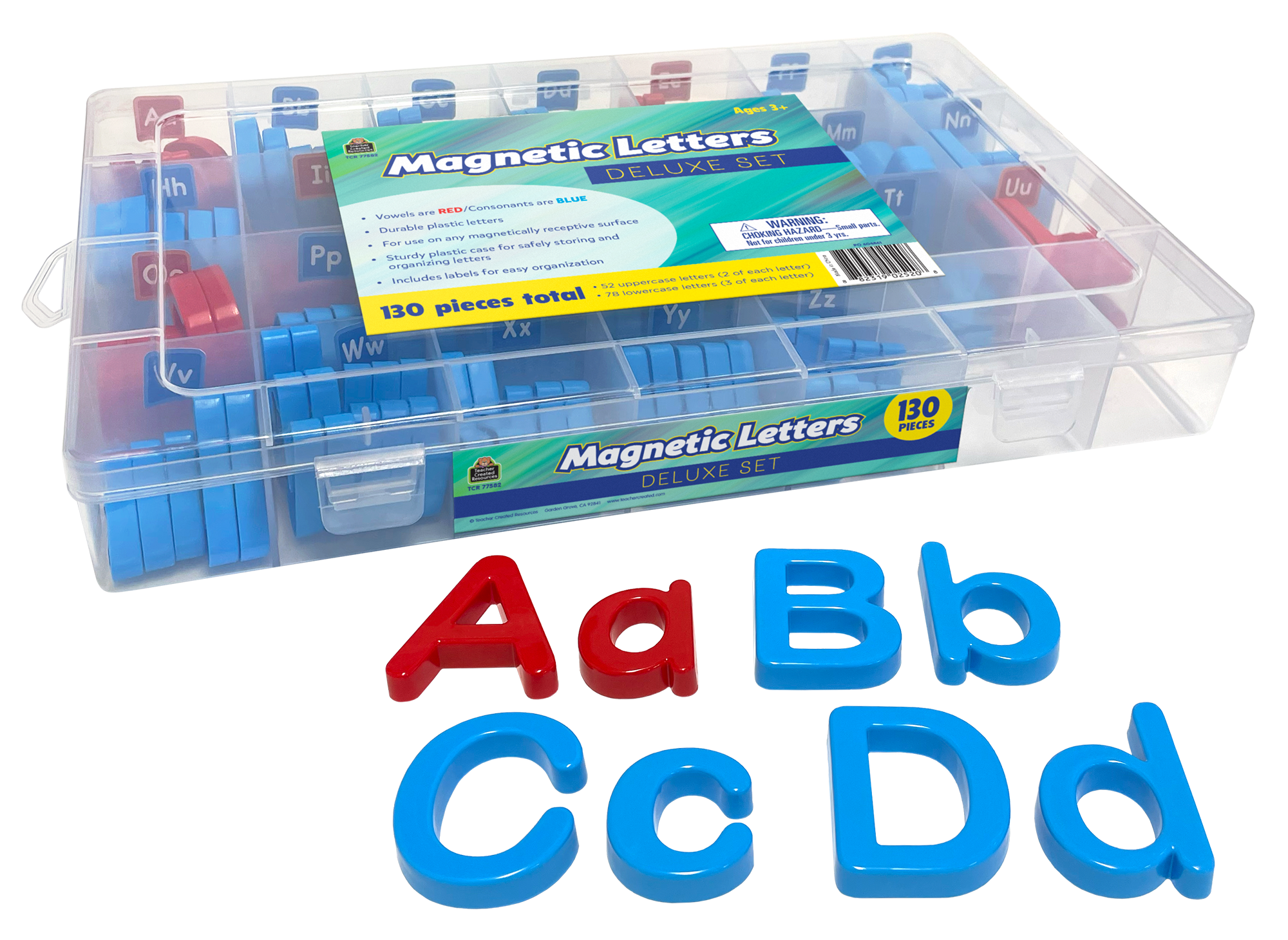 EAI Education Magnetic Letters Classroom Set - 240 Lowercase Letters With Storage For Phonics & Spelling