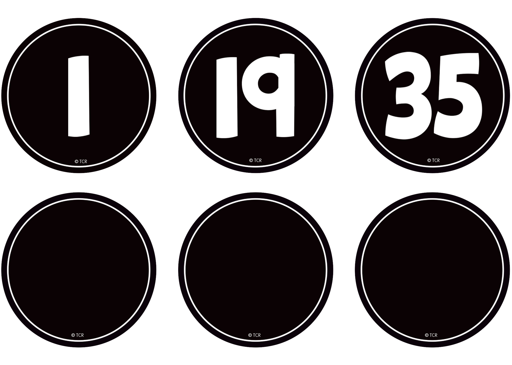 Black and White Numbers Accents TCR77589 Teacher Created