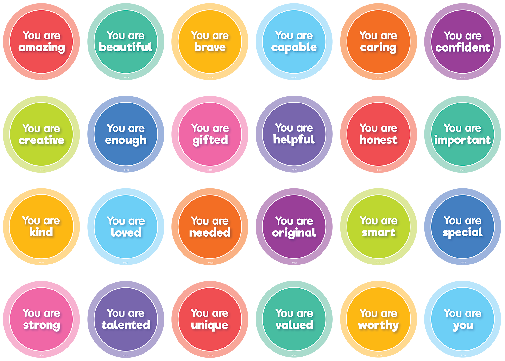 Colorful Magnetic Positive Affirmations - TCR77592 | Teacher Created ...