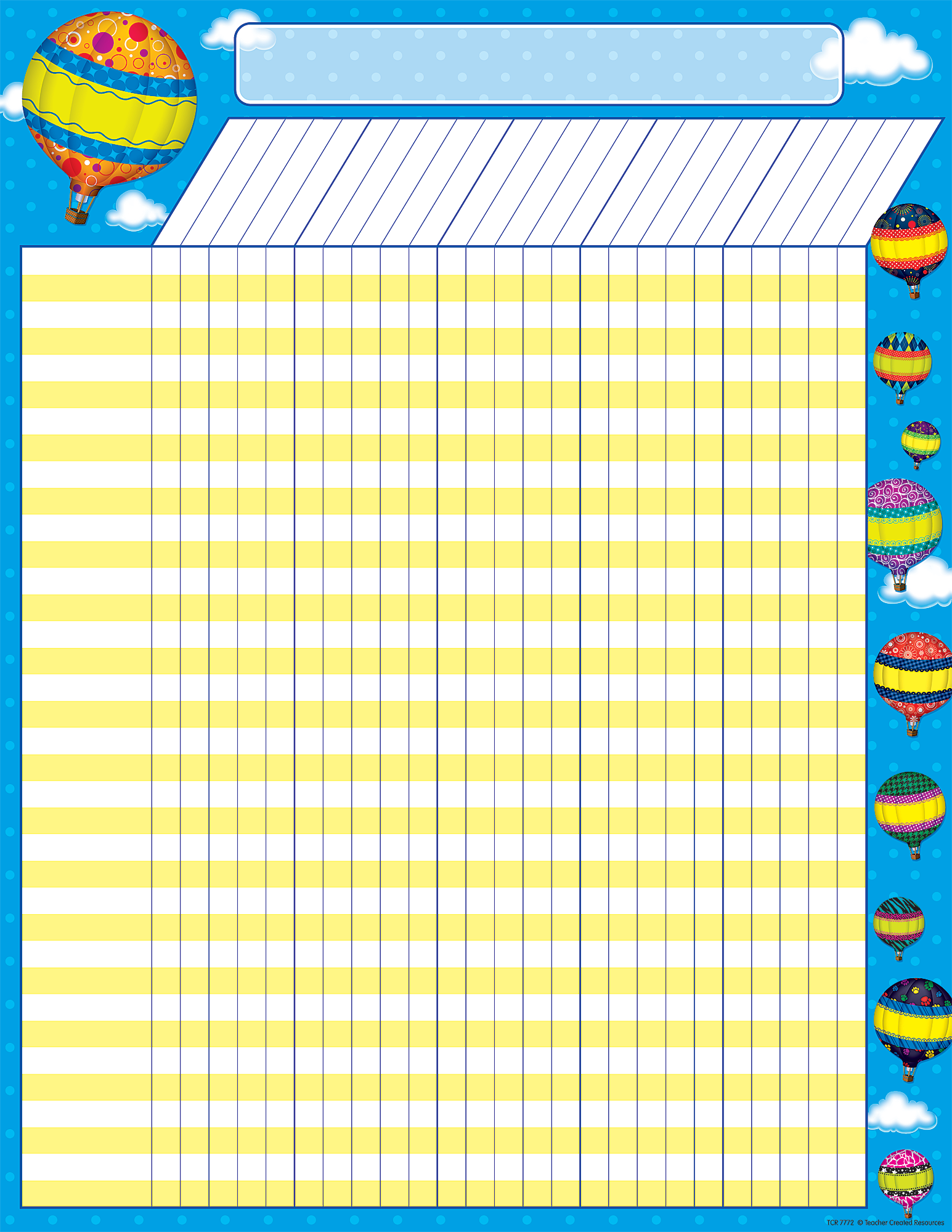 Hot Air Balloons Incentive Chart - TCR7772 | Teacher ...