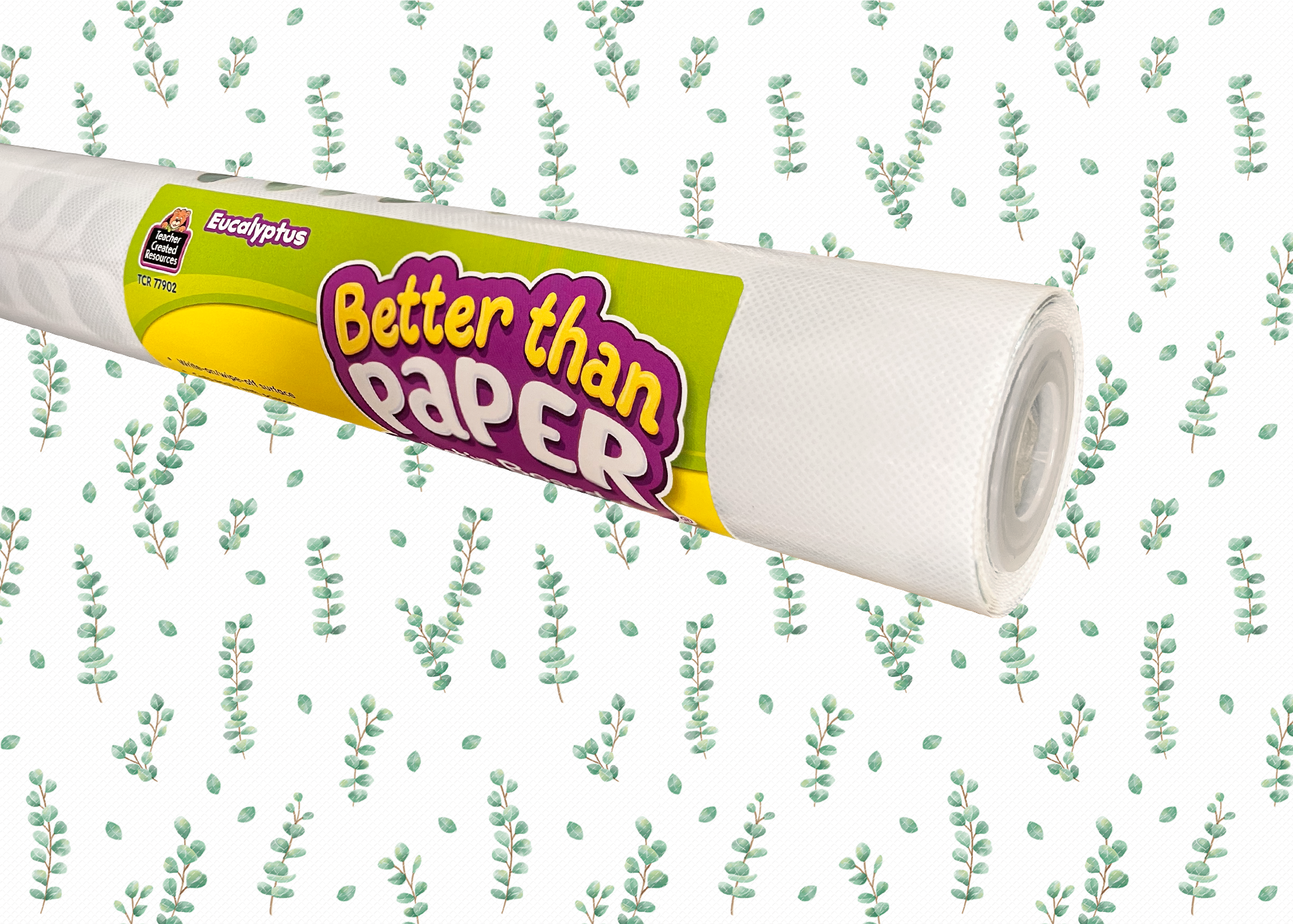 Better Than Paper Bulletin Board Rolls - White Wood - 1 roll