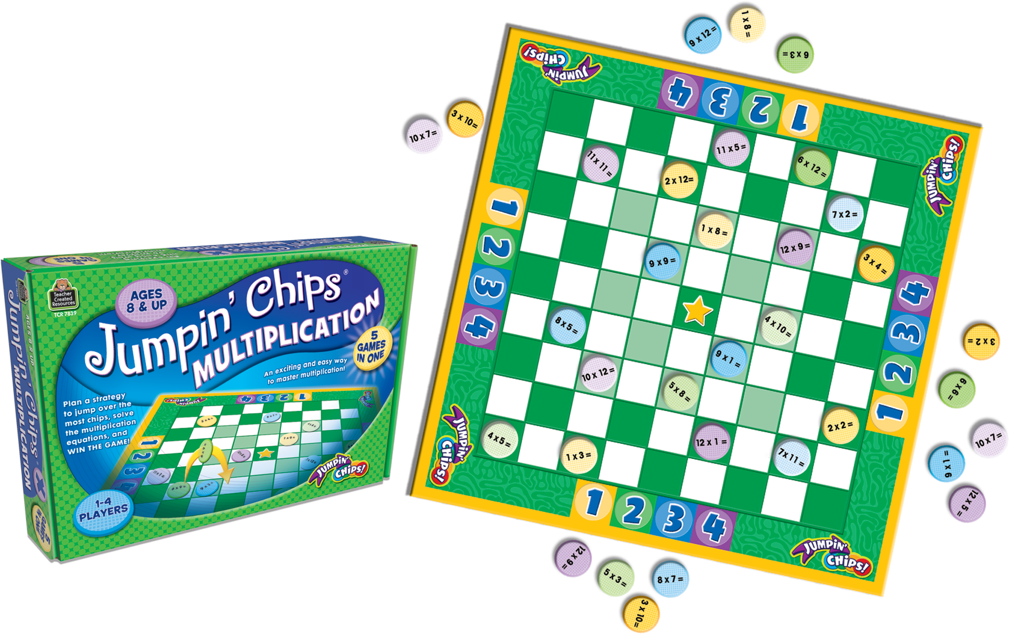 Jumpin Chips: Multiplication Game - TCR7839 | Teacher Created Resources