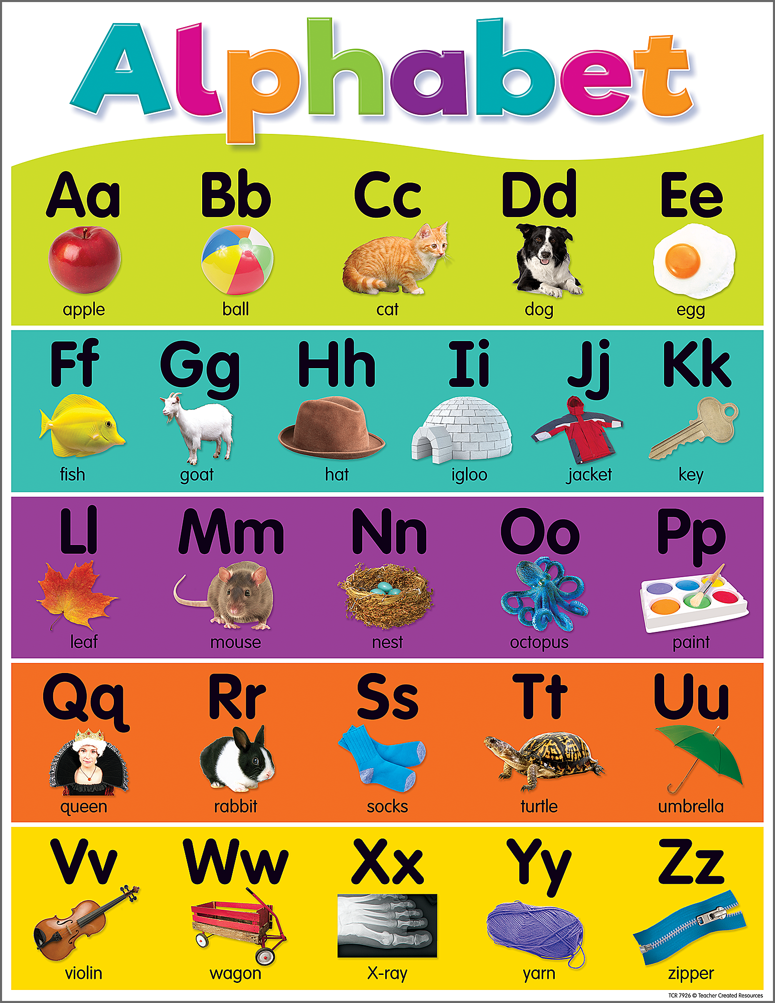 Colorful Alphabet Chart - TCR7926 | Teacher Created Resources