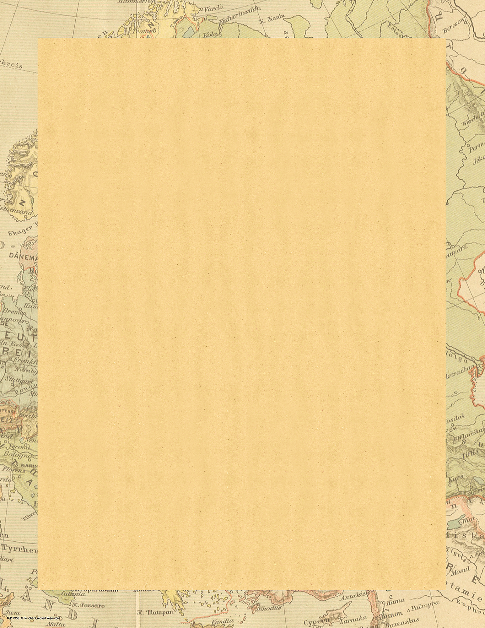 Travel the Map Blank Chart