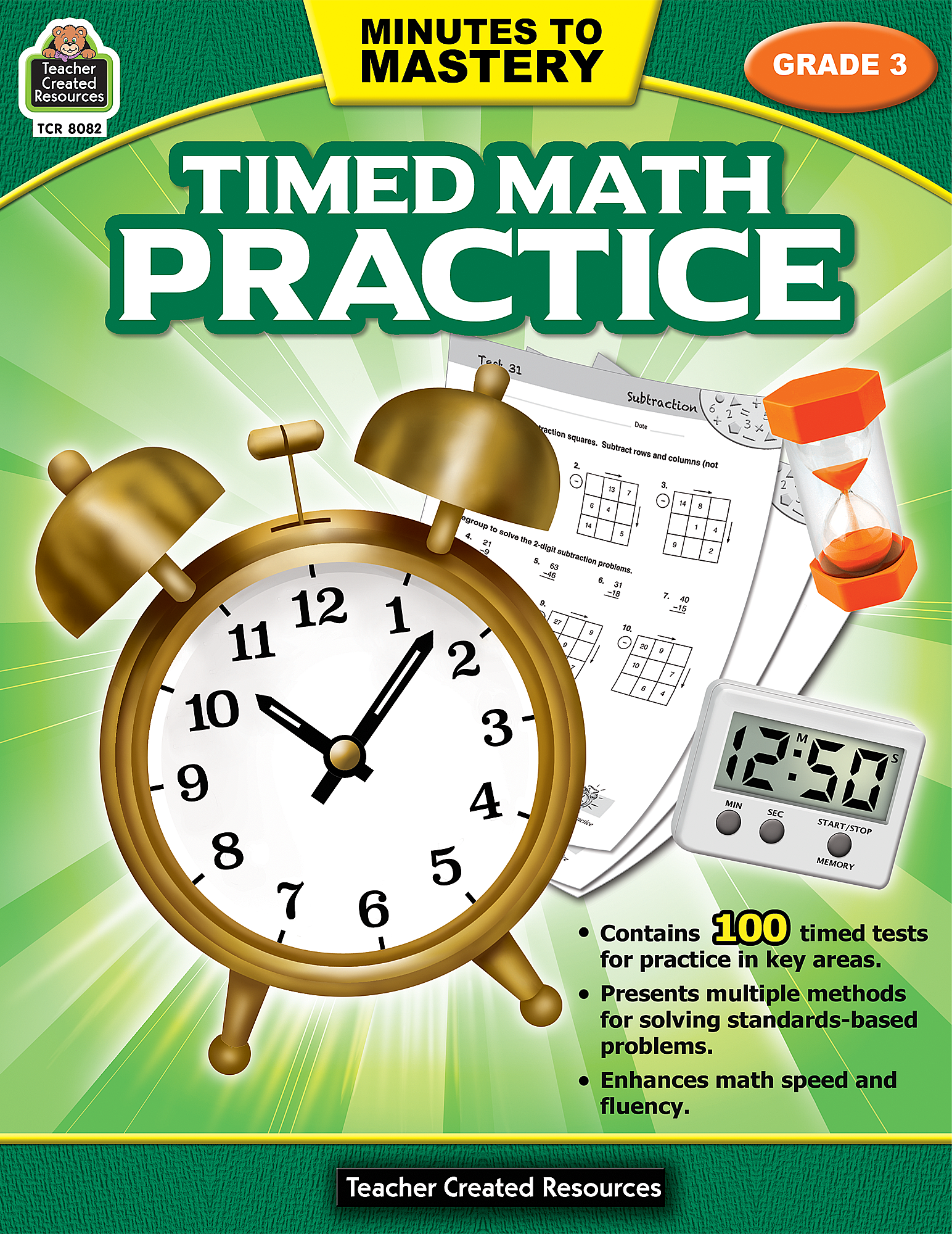 Minutes to mastery timed math practice grade 3 tcr8082 teacher created resources