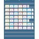 Slate Blue 10 Pocket Chart Alternate Image A