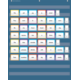 Slate Blue 10 Pocket Chart Alternate Image A