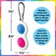 Fidget Popper Keychain - Blue/Pink Alternate Image SIZE