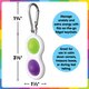 Fidget Popper Keychain - Purple/Green Alternate Image SIZE
