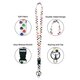 Colorful Paw Prints Lanyard Alternate Image D