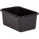 Black Small Plastic Storage Bin 6 Pack Alternate Image A