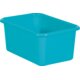 Teal Small Plastic Storage Bin 6 Pack Alternate Image A