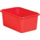 Red Small Plastic Storage Bin 6 Pack Alternate Image A