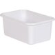 White Small Plastic Storage Bin 6 Pack Alternate Image A