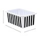 Black and White Stripes Small Plastic Storage Bin 6 Pack Alternate Image SIZE