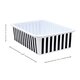 Black and White Stripes Large Plastic Storage Bin 6 Pack Alternate Image SIZE