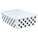 Black Polka Dots on White Large Plastic Storage Bin 6 Pack Alternate Image A