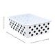 Black Polka Dots on White Large Plastic Storage Bin 6 Pack Alternate Image SIZE