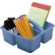 Slate Blue Plastic Storage Caddy 6 Pack Alternate Image A