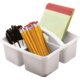 White Plastic Storage Caddy 6 Pack Alternate Image A