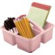 Light Pink Plastic Storage Caddy 6-Pack Alternate Image A