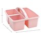 Light Pink Plastic Storage Caddy 6-Pack Alternate Image SIZE