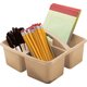 Light Brown Plastic Storage Caddy 6-Pack Alternate Image A