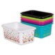 Assorted Confetti Small Plastic Storage Bins Set 6-Pack Alternate Image A