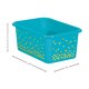 Teal Confetti Small Plastic Storage Bins 6-Pack Alternate Image SIZE