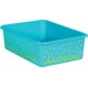 Teal Confetti Large Plastic Storage Bins 6-Pack Alternate Image A