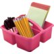 Pink Plastic Storage Caddies 6-Pack Alternate Image C