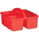 Red Plastic Storage Caddies 6-Pack Alternate Image A