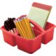 Red Plastic Storage Caddies 6-Pack Alternate Image C