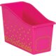 Pink Confetti Plastic Book Bins 6-Pack Alternate Image A